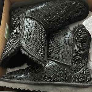 Black Studded Winter Boots